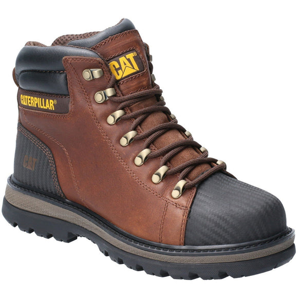 Caterpillar Safety Boots CAT Foxfield S3 Safety Boot with Steel Toe Cap - Brown